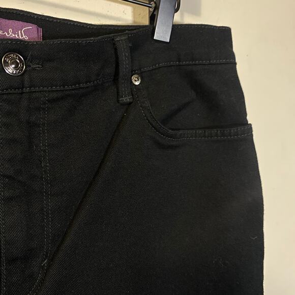 Gloria Vanderbilt Amanda Stretch High Rise Straight Leg Jeans Black Sz 14 NWOT - Picture 8 of 14